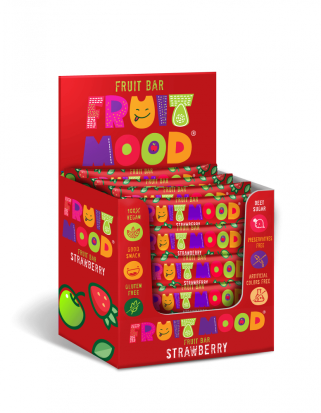 Ovocná tyčinka Fruit Mood Jahoda 30ks