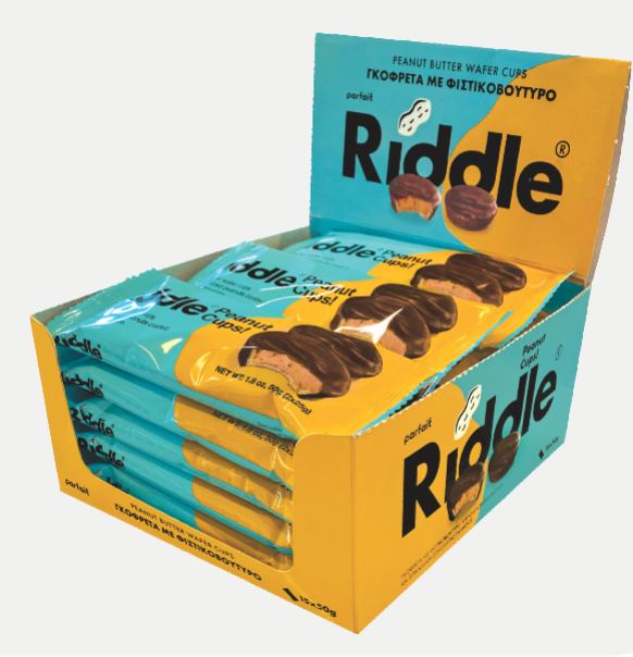 RIDDLE košíčky s arašídovým máslem v mléčné čokoládě 50g