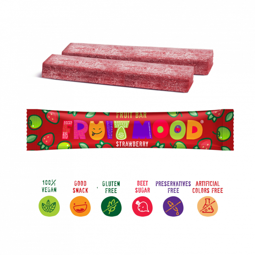 Ovocná tyčinka Fruit Mood Jahoda 30ks